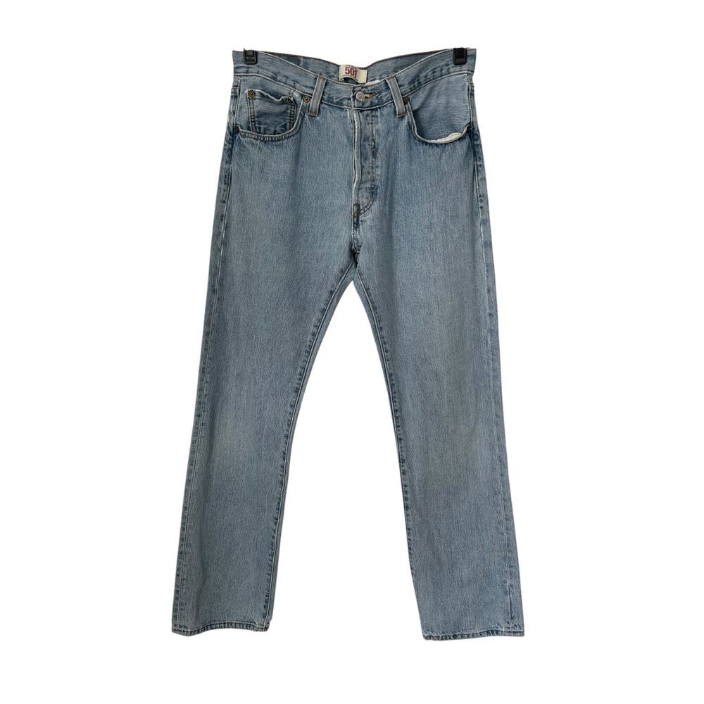 Levi's‎ Original 501xx Straight Leg Button Fly Men's Jeans W33 L34 Light Wash
